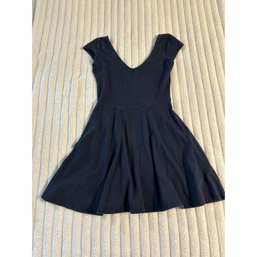 Hollister Fit And Flare Thick Strap Mini Dress Womens Small Deep Navy Blue Basic